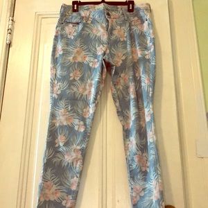 Floral jeans